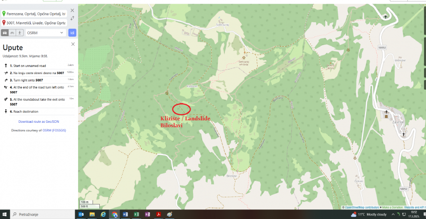 Caution! Landslides on Parenzana